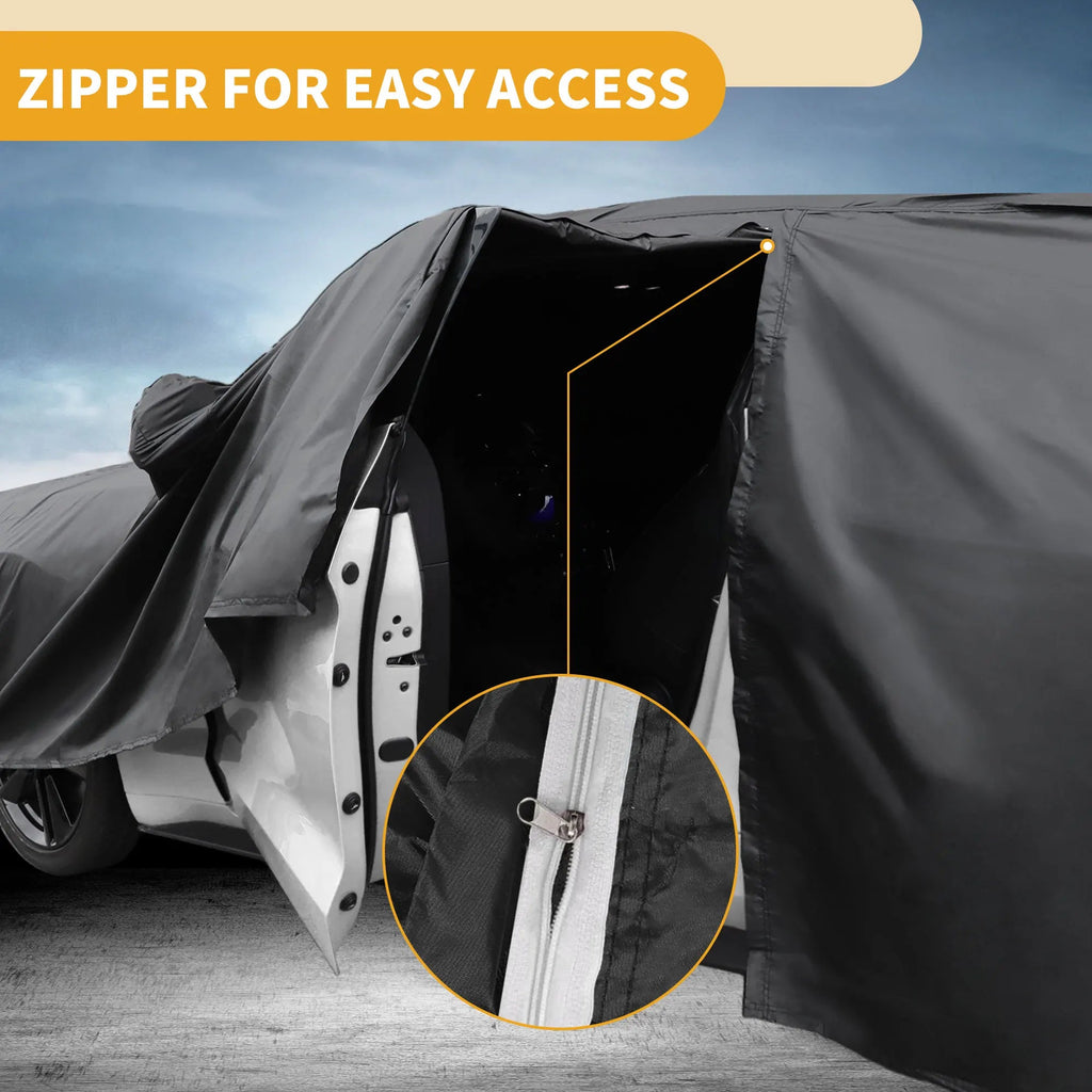 UXCELL Car Cover Waterproof All Weather Rain Protection Full Exterior 190T-PU Cover for Smart Fortwo with Reflective Strips CM World