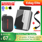 2026 New KINGBOLEN Ediag Elite Lifetime Free Car Diagnostic Tools All System 15 Resets Bi-directional CAN FD Auto OBD2 Scanner