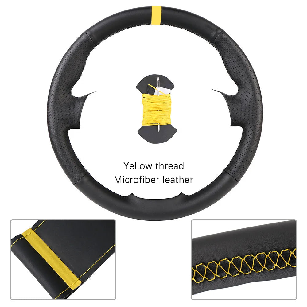 OEM Style For Suzuki Grand Vitara 2007 2008 2009 2010 2011 - 2013 Microfiber Leather Car Steering Wheel Cover Auto Accessories CM World