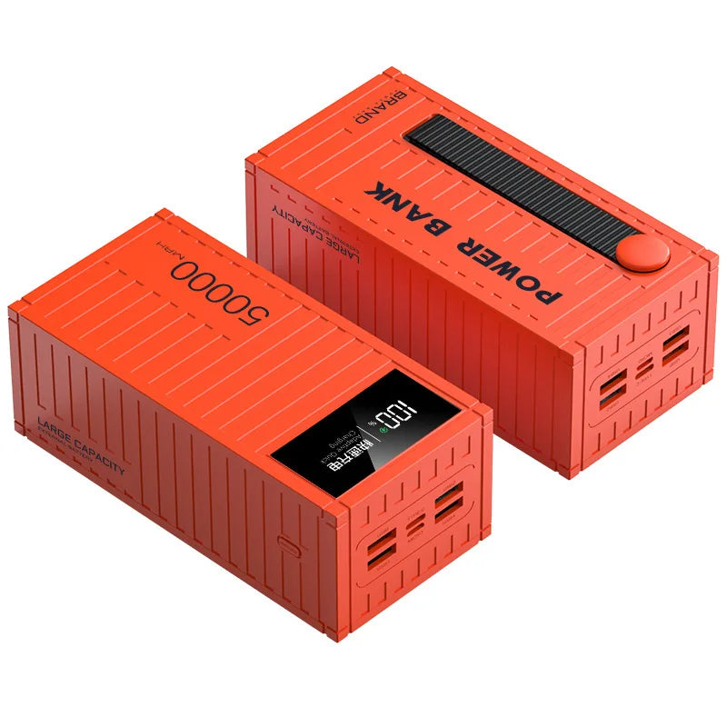 50000mAh Large Capacity Portable Charging Power Bank With 6 Interfaces Supporting 120W Fast Charging Suitable For IPhone Samsung Car Mobile World