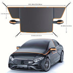 Windproof Snow Cover for Cars, Universal Windshield Frost Protector with Magnetic Edges, Durable Oxford Fabric CM World