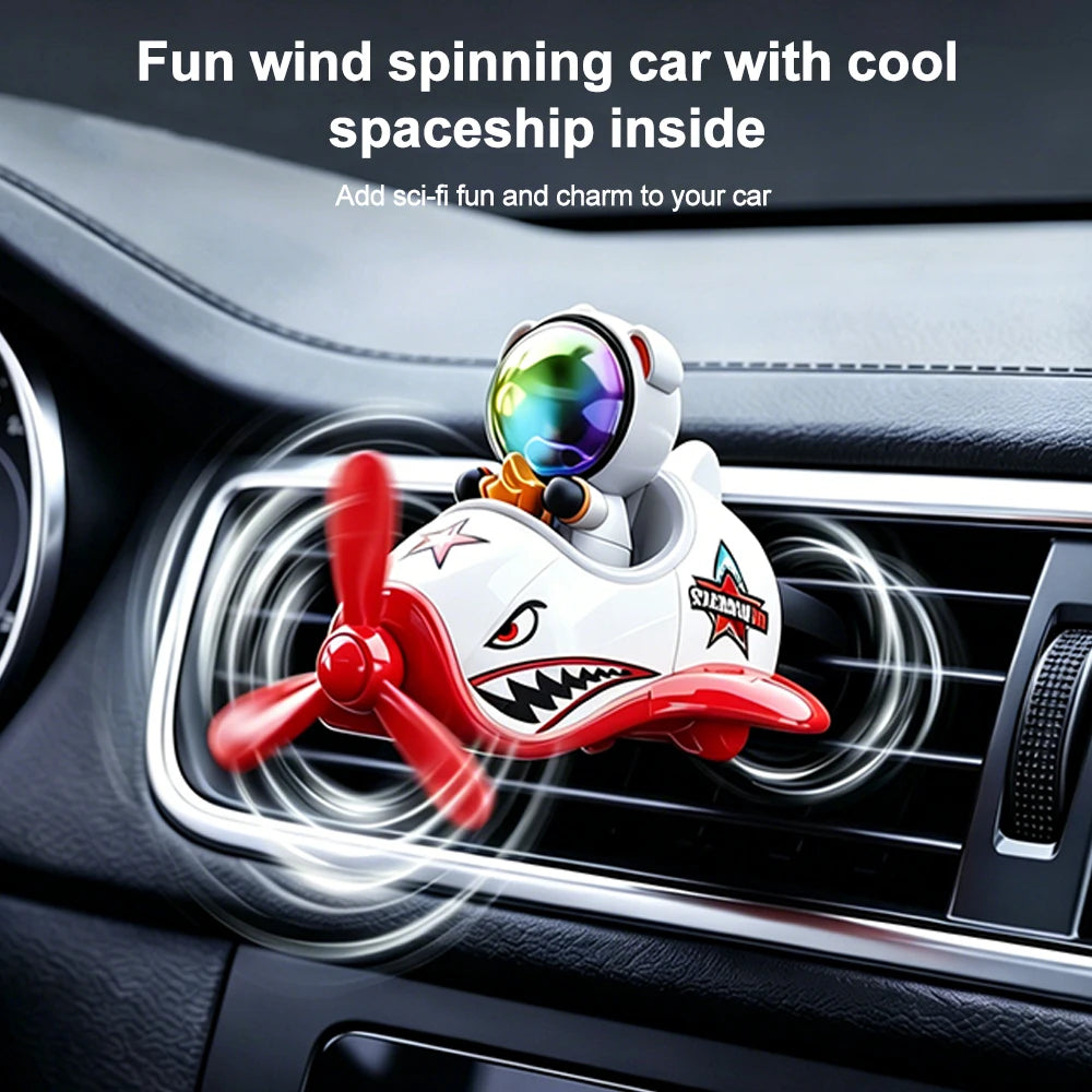 Car Air Vent Clip Fragrance Diffuser Propeller Ornaments Cat Pilot Rotate Freshener Vent Decorations Auto Interior Accessories