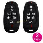 For Hyundai Silicone Car Remote Key Fob Case Cover Shell Santa Fe Palisade Tucson Nexo Sonata 2023 7 Buttons CM World