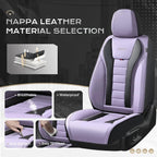 Universal Waterproof Leather Car Seat Covers Full Set, Front and Back Protectors for Most Vehicles CM World