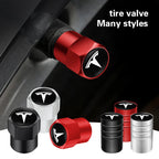 4Pcs Car 3D Metal Wheel Tire Valve Stem Caps For Tesla Model 3 Y S X Cybertruck Juguete Roadster Coil Bonina SpaceX sticker