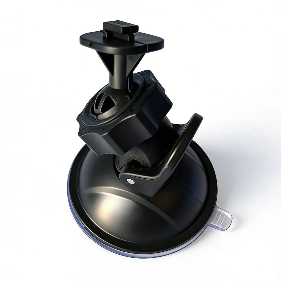 QXNY 360° Rotating Suction Cup Mount for Action Camera, Car DVR on Windshield - Secure Holder Bracket for Driving Recording CM World