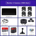 10.36 Inch Screen Car/RV/Bus/Truck AHD Monitor System 1080P Vehicle 4 Channel Camera Night Vision Reversing Parking Recorder