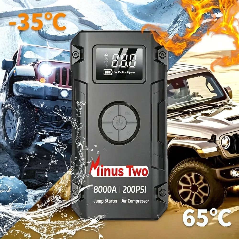 All-in-One Car Jump Starter, Portable Emergency Battery Booster & Backup Power Supply for SUV Truck Vehicle