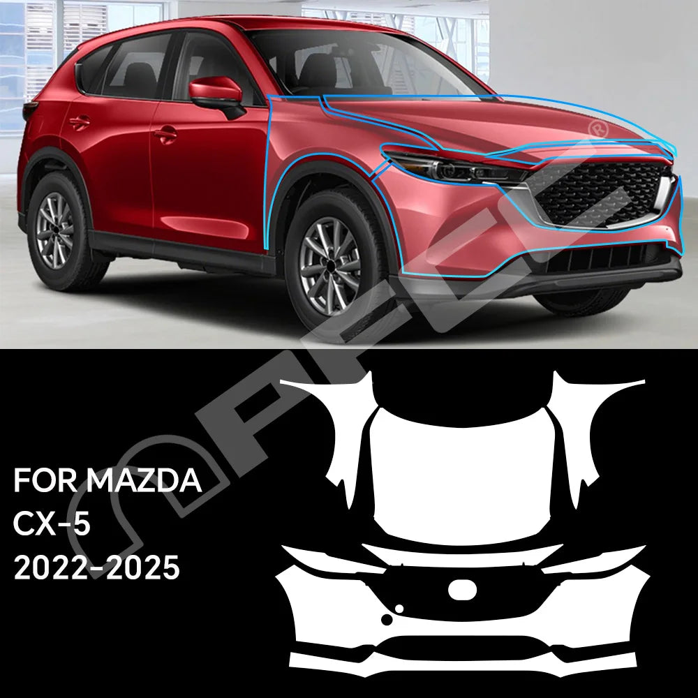 For Mazda CX-5 2022-2025 Premium Full Car Precut Paint Protection Film Anti-Scratch UV Protection Invisible Car Wrap Film Car Mobile World