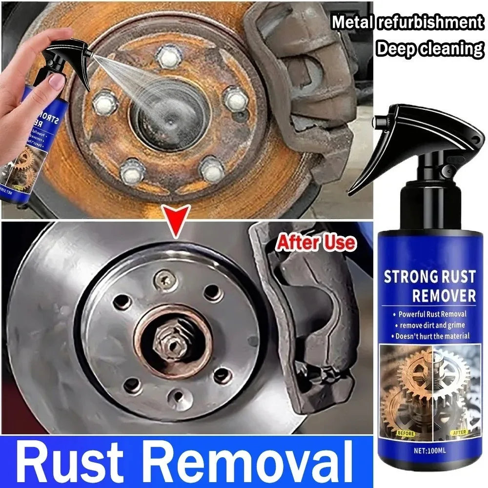 Car rust remover, quick car wheel care, cleaning, metal iron powder, stain removal CM World