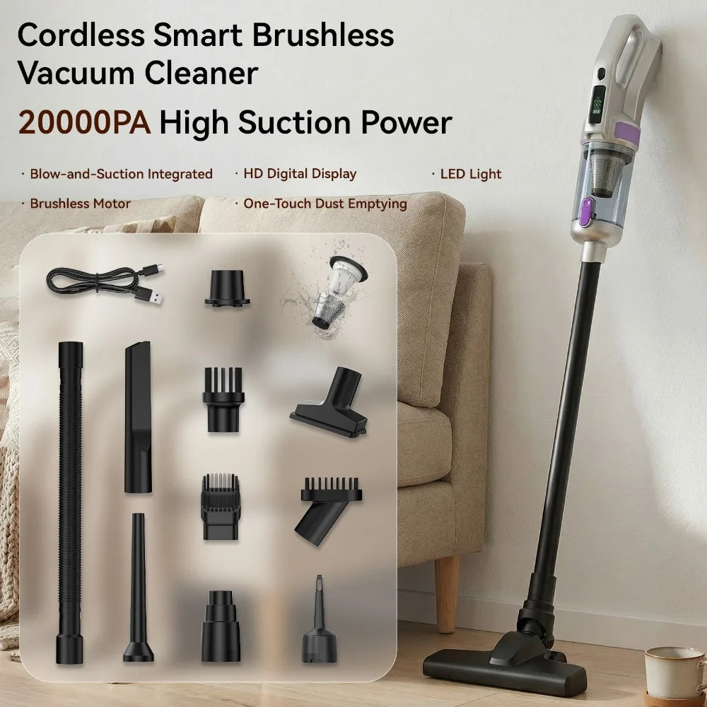 Handheld Vacuum Cleaner 20000PA Large Suction, Portable Blowing and Suction All-in-one Machine,  Car and Household Dual-purpose