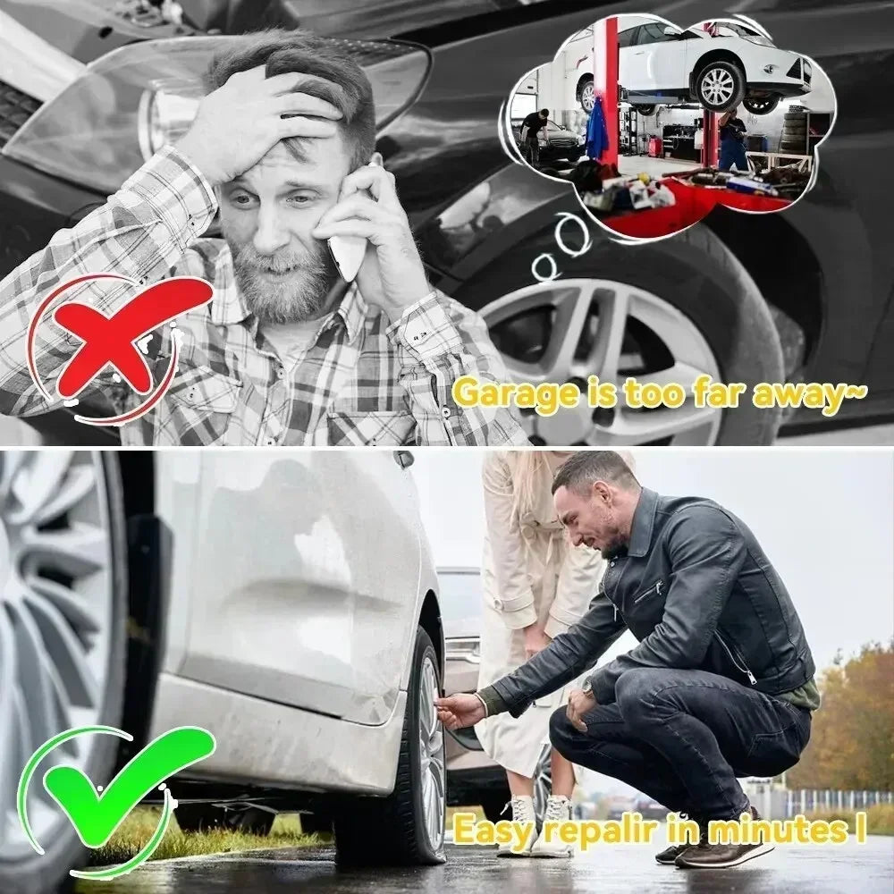 Car Motorcycle Vacuum Tyre Repair Nails Truck Scooter Bike Tire Puncture Repair Tubeless Tools Rubber Metal Accessories