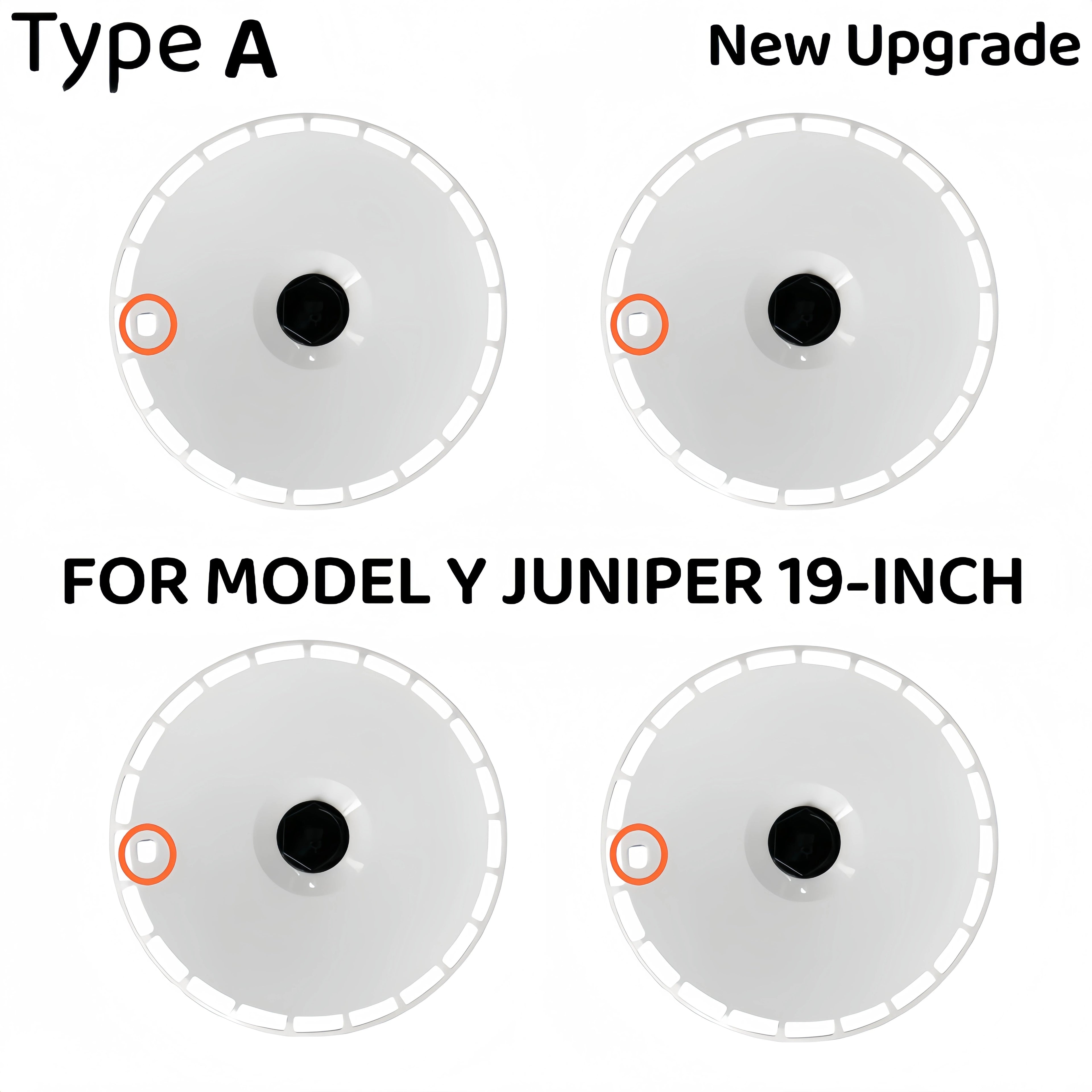 4PCS HubCap 19 Inch Wheel Caps Automobile Performance Replacement Hub Cap Full Rim Cover Accessories For Tesla Model Y Juniper CM World