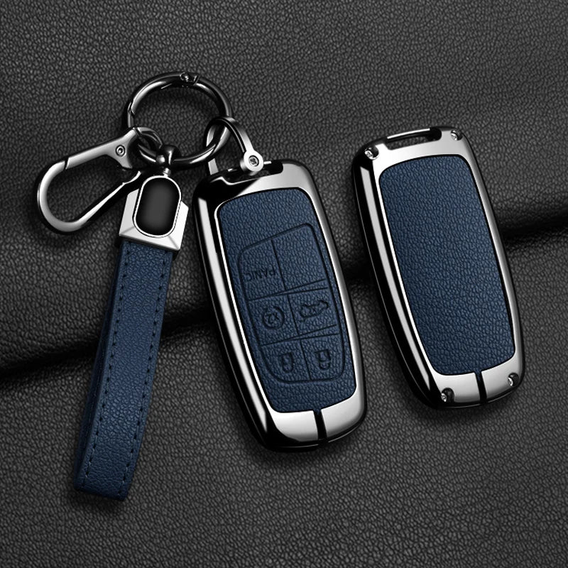 Car Key Case Cover For Jeep WK2 KL BU MP Renegade Grand Cherokee Dodge Ram Charger Challenger Chrysler 300C Journey Keychain