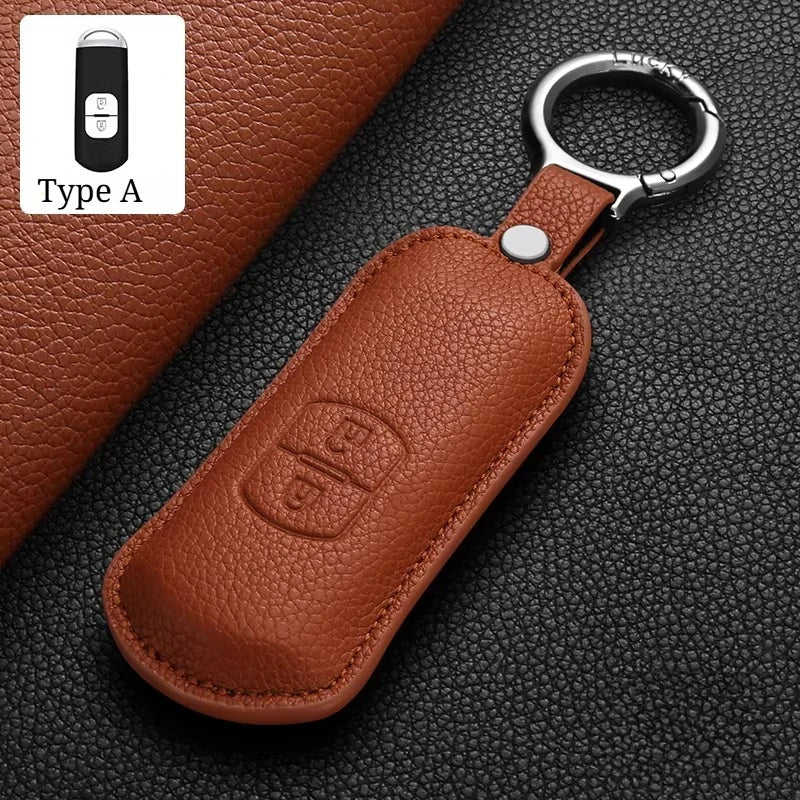 Car Key Fob Cover for Mazda 3 Axela CX-5 Mazda 6 Atenza Luxury Key Case Shell with Keychain CM World
