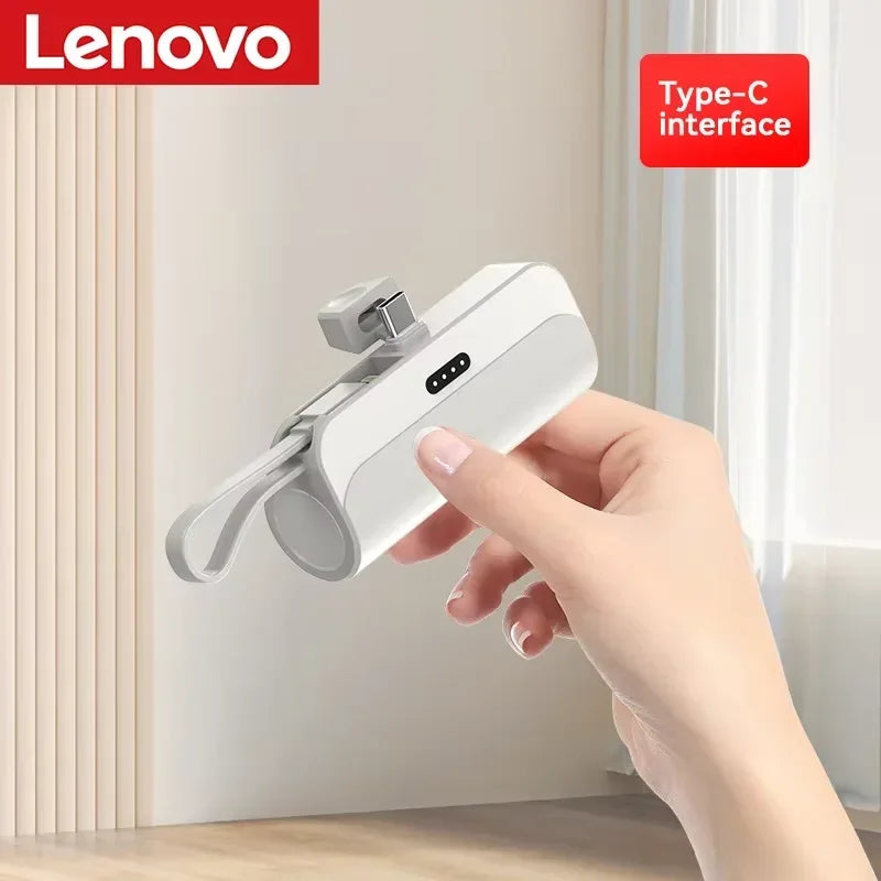 Lenovo 500000mAh Capsule Power Bank Large Capacity Super Fast Charging Powerbank Portable CCC External Battery For iPhone Huawei
