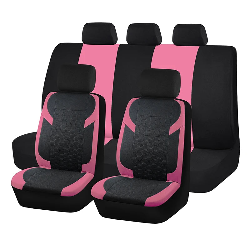 AUTOPLUS Blue Universal Seat Car Cover Black Diamond Fabric Lattice Car Accessories Interior Fit Most Car SUV Van Seat Protector