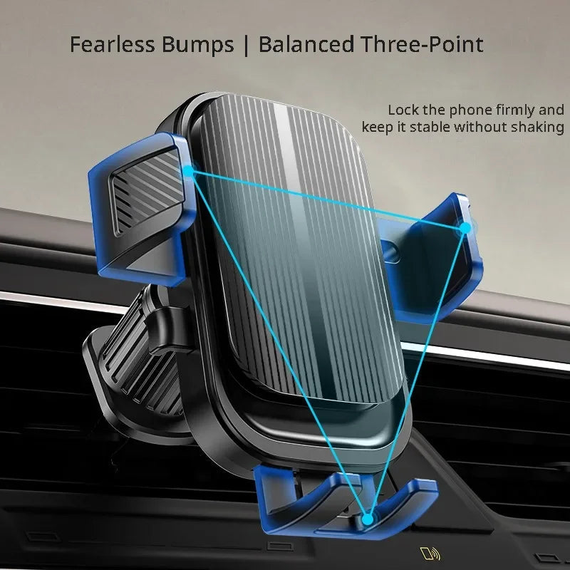 Flexible Cell Phone Holder Car, Phone Mount for Car Air Vent, Universal Auto Lock Car Phone Holder for iPhone Most Smartphone CM World