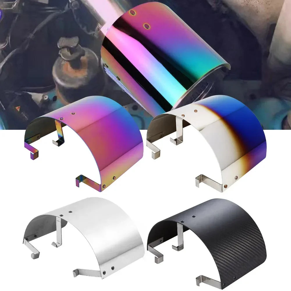 Universal Air Intake Filter Heat Shield Cover Car Cold Cone Sport Air Filter Cover For 2.5" TO 3.5" Cone Filter Neck Heat Shield