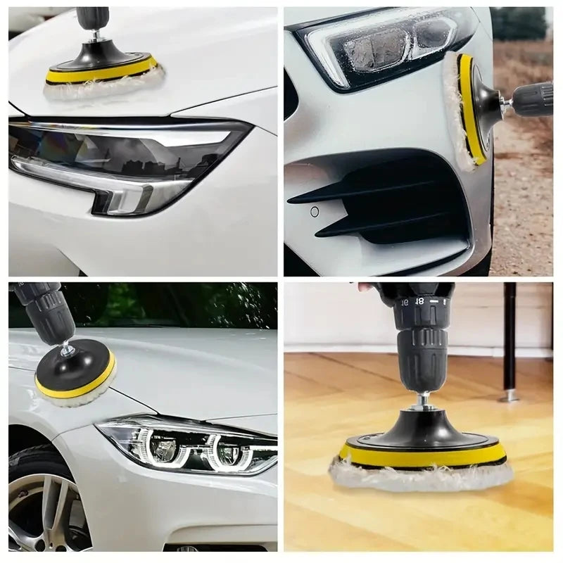 5-piece set of car beauty waxing and polishing disc cleaning brushes CM World