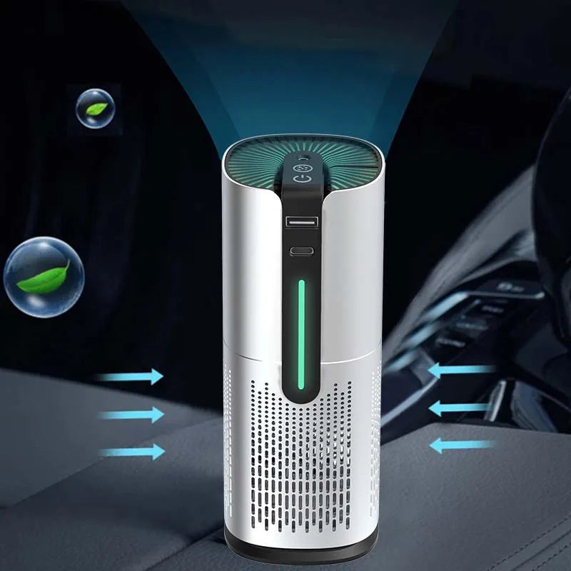 Desktop Portable USB Mini Negative Ion Generator Filter Anion Fresh Ionizer Vehicle Purifier Car Air Cleaner Car Mobile World