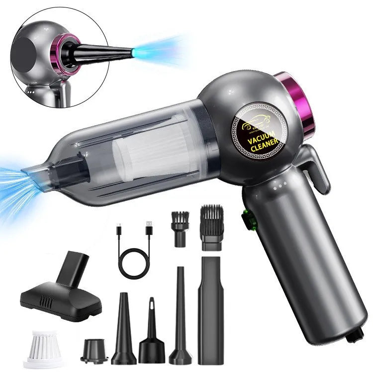 brushless vacuum cleaner for car and home vacuum cleaner, washing, blowing and pumping USB large suction power  vacuum cleaner Car Mobile World
