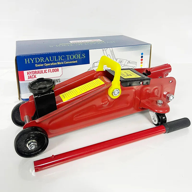 2T Horizontal Hydraulic Floor Jack Car Lifting Tool for Sedan Tire Replacement & Vehicle Repair