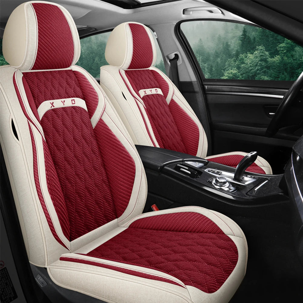 Universal Flax Car Seat Covers for Jeep Cherokee WK2 WJ 2004 2014 Patriot Wrangler Compass 2007 2019 Renegade for Vehicle Parts CM World
