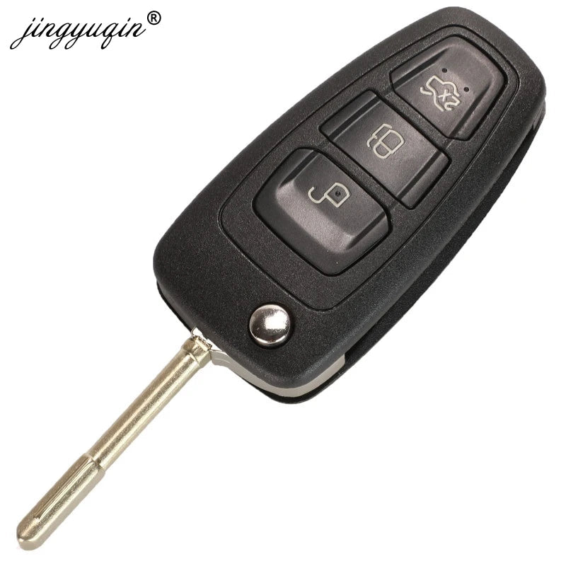 jignyuqin 10pcs Flip Remote Key Case Shell 2/3 Button for Ford Ranger Focus Fiesta Mondeo HU101/FO21 Key Blade Key Case CM World