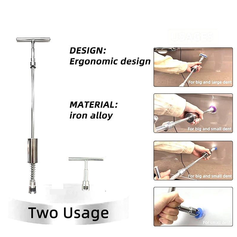 Auto Paintless Dent Repair Tools EU glue gun T-shaped Puller for Cars Vehicle Dent Remover Auto Hail Repair Accessories CM World