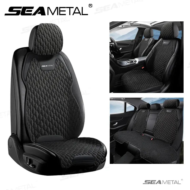 SEAMETAL Four Seasons Car Seat Cover Front Rear Car Seat Cushion Airbag Compatible Seat Protector Breathable Car Accessories Car Mobile World