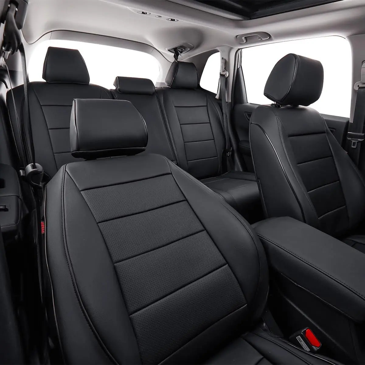 EKR Custom Fit Car Seat Covers Leather Full Set For Honda CRV 2023 2024 2025 2026 LX/EX/ EX-L/Sport/Sport Touring Waterproof Leather Cushion Seat Protective Cover