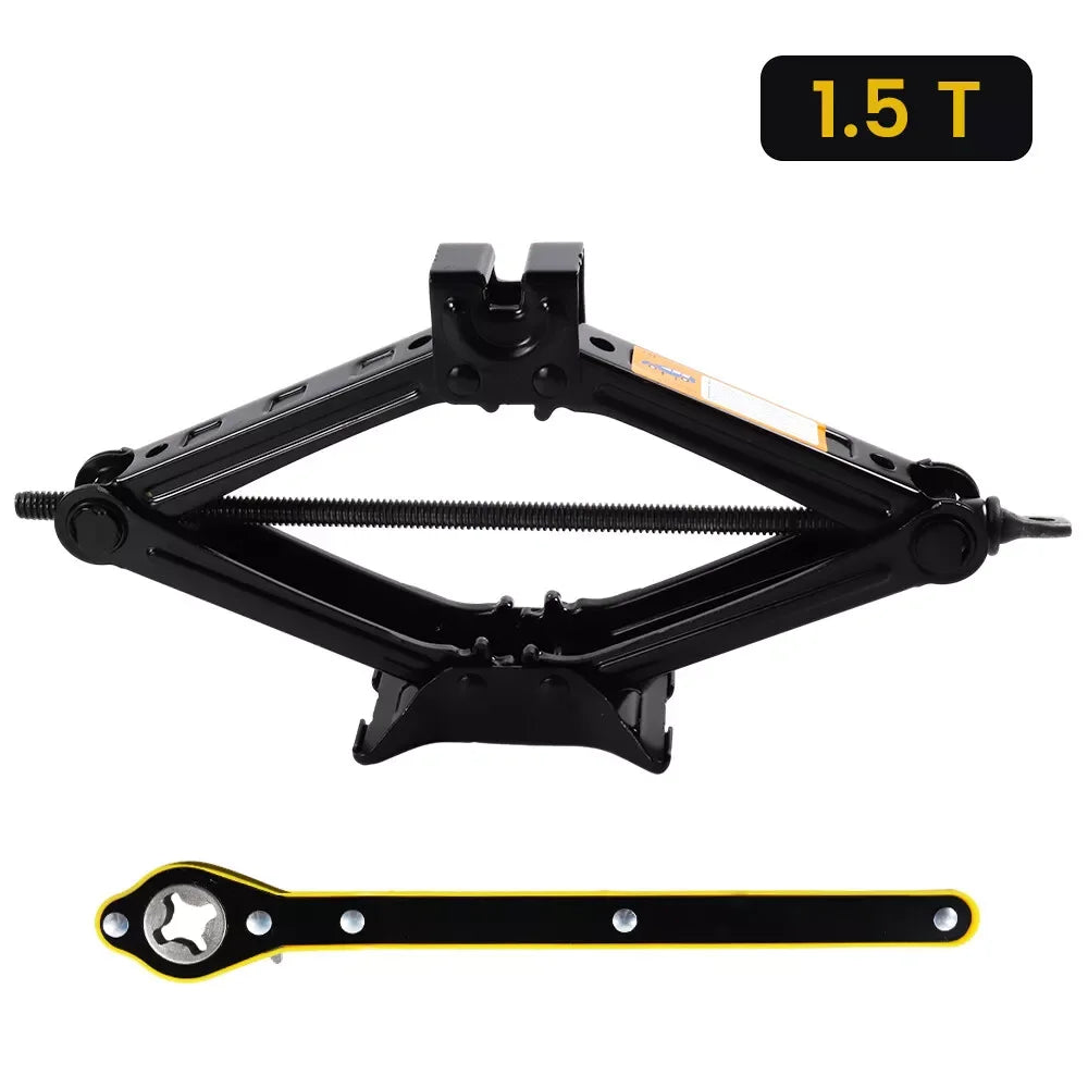 2.5T 1.5T car jacks 2 in 1 Manual Lift Jack Car Repair Tool Lifting Tool with Labor-saving Ratchet Wrench Foldable Jack for Car CM World
