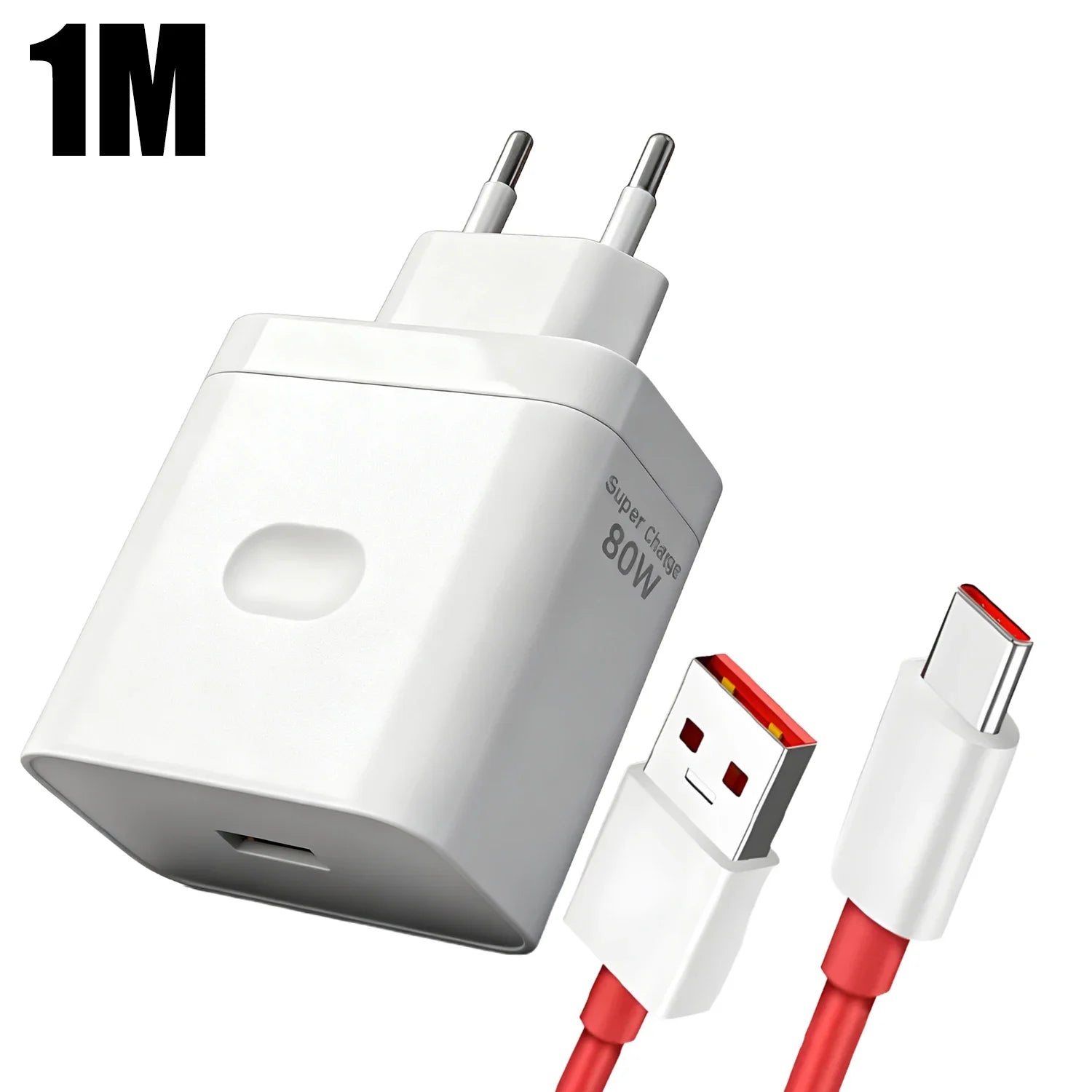 80W Fast Charger Charging Adapter + USB To Type C Charge Cable for Oneplus 13 12 11 10 Pro 13r 12r Nord CE 2 3 4 Lite Ace 5 Pro Car Mobile World