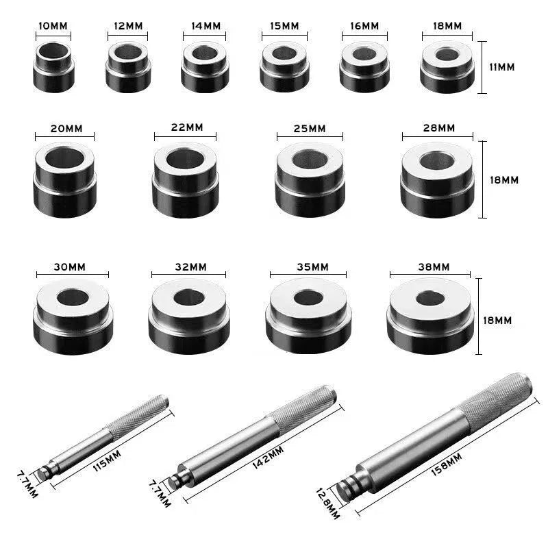 Bearing Disassembly Tool Repair Kit 17 Pcs/Set Seal Driver Installer Remover Automotive Tools Aluminum wheel bearing kit CM World