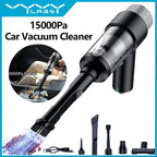 VYVYLABS 15000Pa Strong Suction Car Vacuum Cleaner with Led Lighting Rechargeable Wireless Cleaner Handheld Mini Car Cleaning Car Mobile World