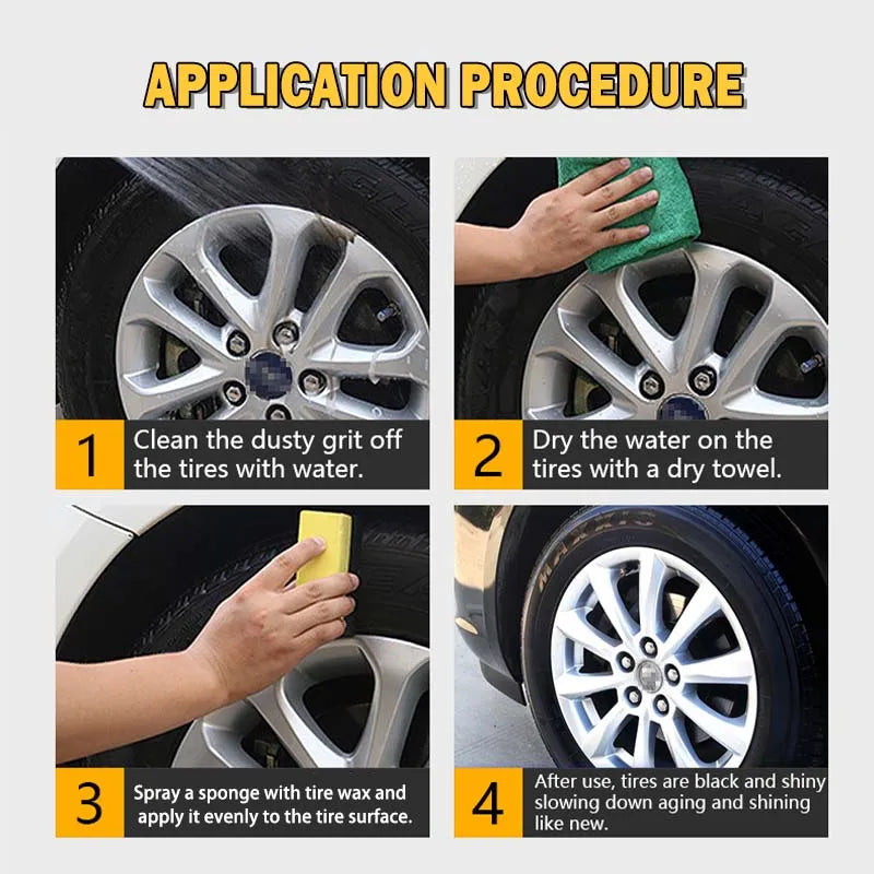 Tyre Gloss Tire Coating Spray Hydrophobic Sealant Wax For Car Wheel Auto Care Re-black Shine Chemistry Filler CM World