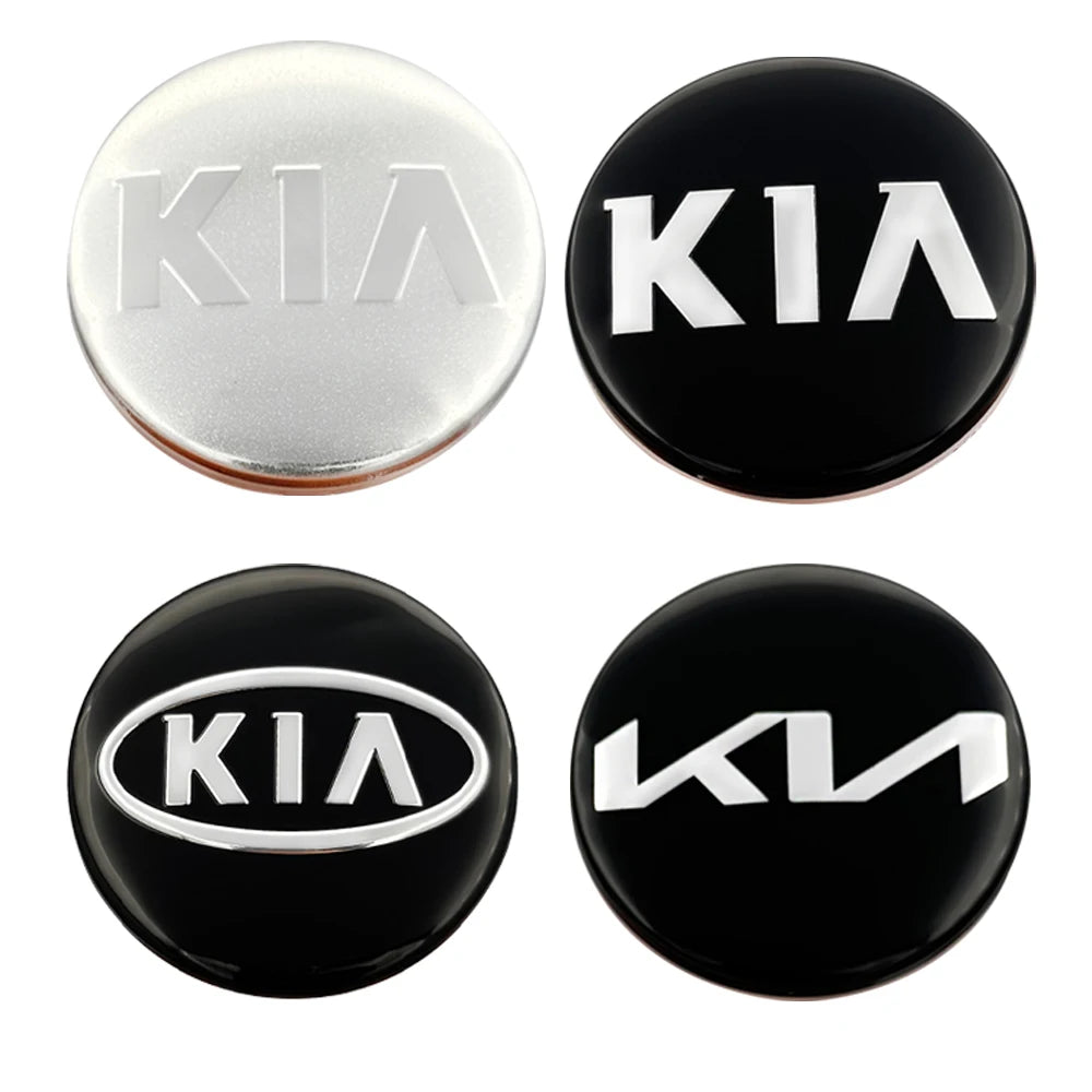 4 pieces of 58mm For Kia wheel hub cover logo Serato Sportage Freddy K2 K3 K5 Smart Run tire cover wheel hub center logo cover