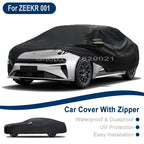 For ZEEKR 001 Full Car Cover - Outdoor Universal Full Body Cover With Side Zipper, Waterproof Dustproof Sunshield Car Mobile World