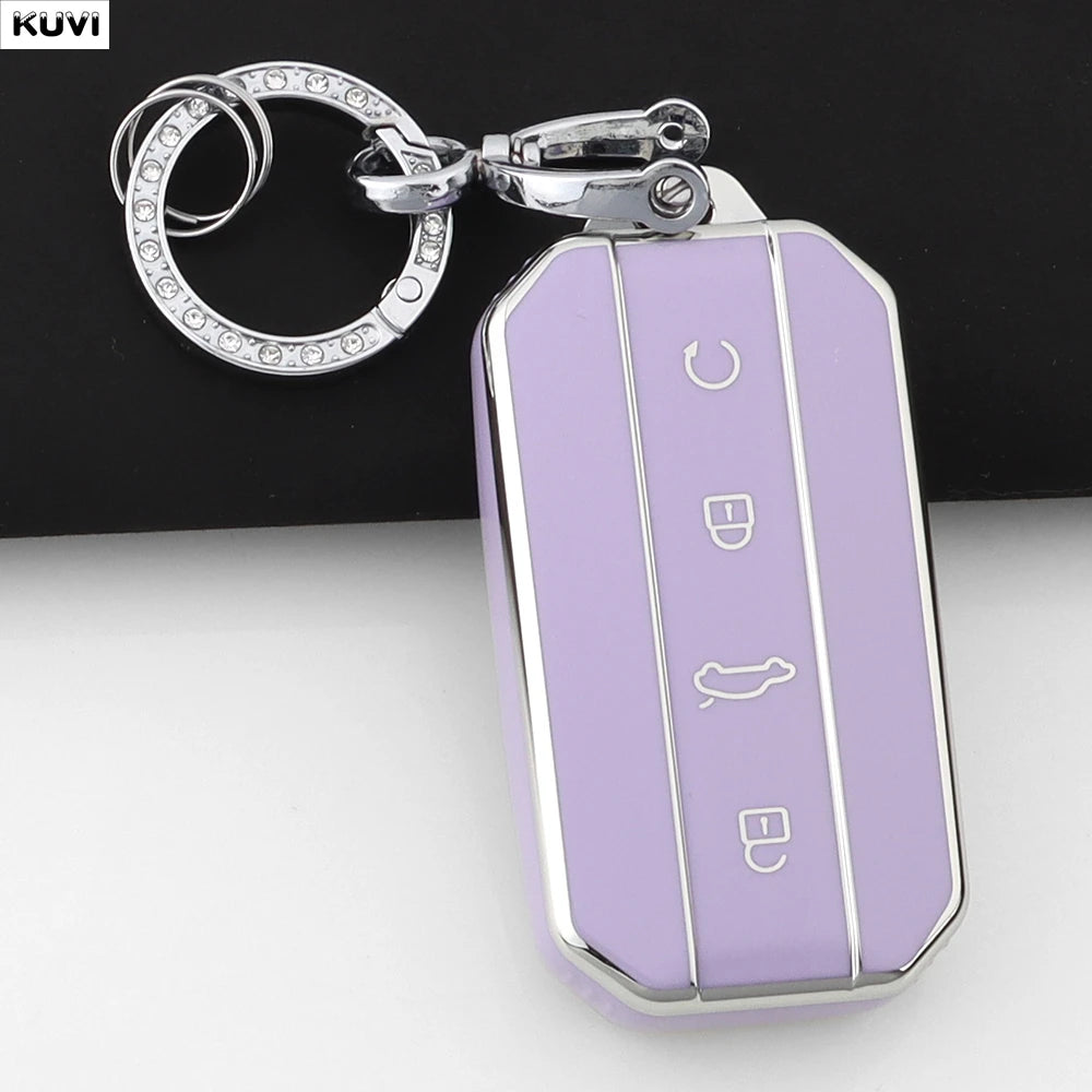 Fashion TPU Car Key Case Cover Shell For Chery Jaecoo J7 J5 7 5 Protection Bag Holder Keychain Keyless Auto Accessories