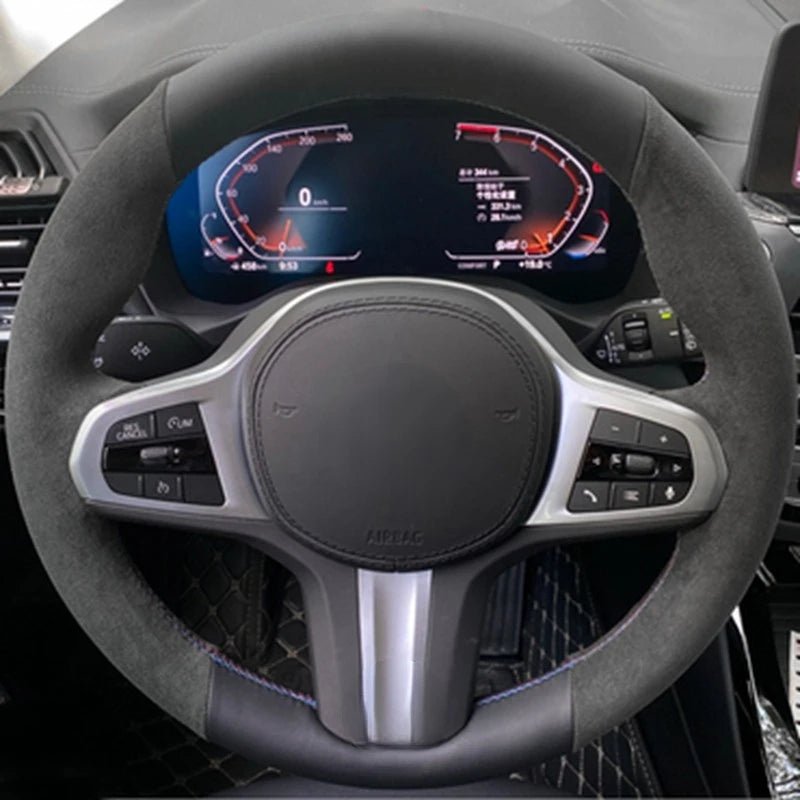 Anti-Slip Suede Car Steering Wheel Cover For BMW M Sport G30 G31 G32 G20 G21 G11 G12 G14 G15 G16 X3 G01 X4 G02 X5 G05 X7 G07 CM World