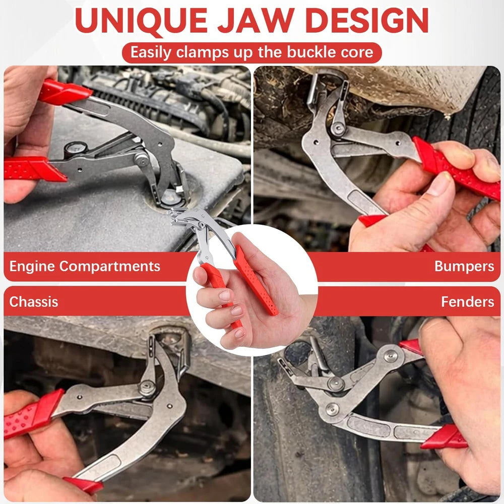 Car Clip Pliers Panel Clip Removal Pliers Spring Loaded Fastener Removal Tool for Removing Automotive Fasteners Clips Door Panel