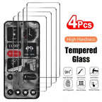 4PCS Tempered Glass for Nothing phone 2A 2 1 Protective Transparent Screen Protector Film For Nothingphone 2 2A Glass Car Mobile World