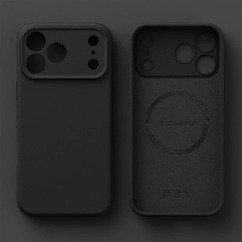 Original Liquid Silicone Magnetic Phone Case For iPhone 17 16 15 14 13 12 Pro Max Plus 17 Air For Magsafe Wireless Charge Cover Car Mobile World