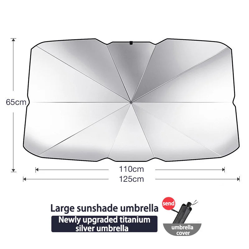 NEW Portable Car Windshield Sun Shade UV Blocker Insulation Sun Protector Internal Sun Visor for Car Sunshade Storage Solution