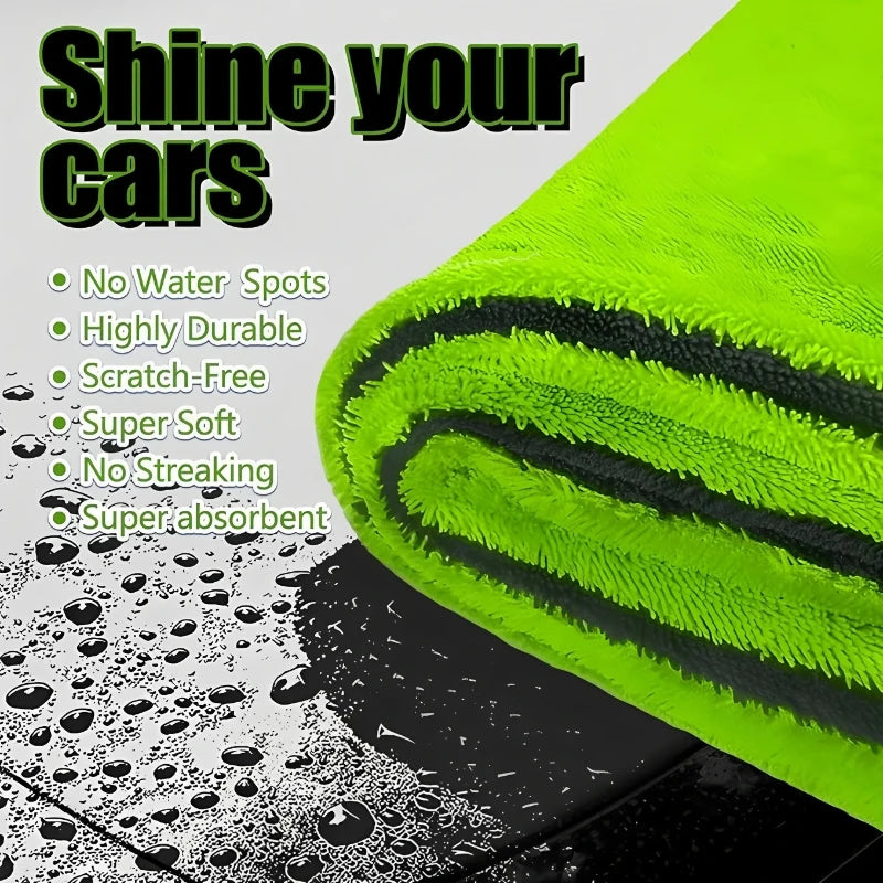 Large Car Wash Towel Microfiber Quick Drying Super Absorbent Window Cleaning Thicken Detailing Rags for Car
