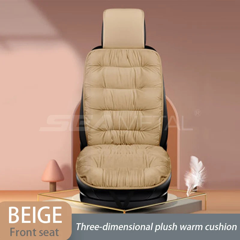 SEAMETAL Winter Car Seat Cover with Back Pad Warm Auto Seat Cushion Front Chair Protector Universal for Suv Pick-Up Truck Sedan