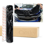 Clock & Winged Reaper Car Vinyl Wrap, PVC Waterproof Car Hood Sticker, Self-Adhesive Scratch-Resistant Stickers for Engine Cover
