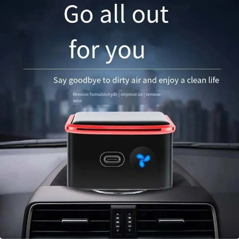 Solar Mini Electric Ozone Generator Energy Car Air Purifier With Odor Smoke Removal Smoke Formaldehyde Deodorization Features CM World