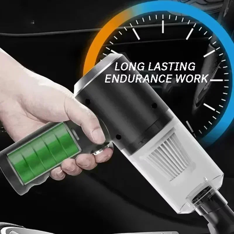 2900000PA Wireless Car Vacuum USB Charging 1200mAh Wet Dry Dual-use Cleaner Cordless Handheld High-power Vacuum Cleaner 2026﻿ Car Mobile World